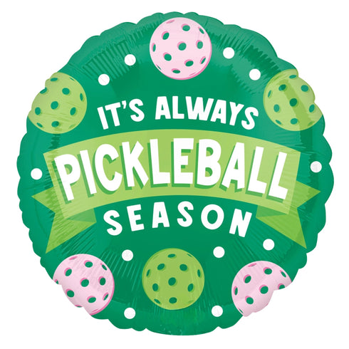 Pickleball Ball Party Foil Balloons | 18 Inch Round