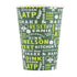Green Pickleball Paper Party Cups | 12 Oz | Package 8