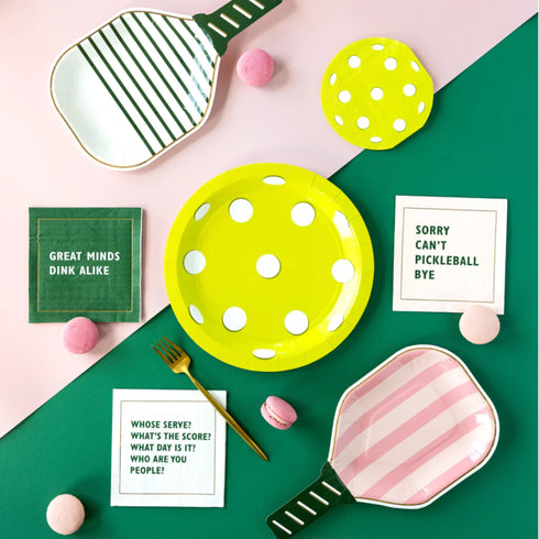 Pickleball Paper Cocktail Napkins | Package 18 | Set 3 Designs