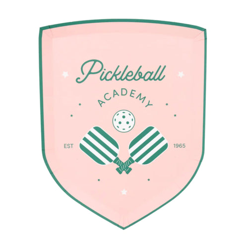 Pink Pickleball Party Paper Plates | Package 8