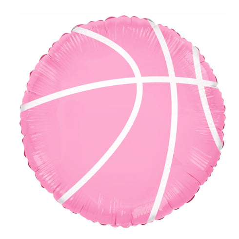 Pink Basketball Foil Balloons | 18 INCH