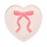 Pink Bow Printed Heart Shaped Paper Plates | Package 8