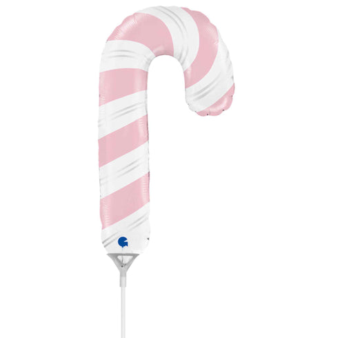 Pink Mini Candy Cane Christmas Foil Balloons | 15 Inch