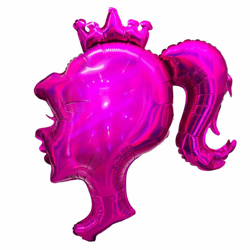 Pink Girl Silhouette Foil Balloons | 27 Inch