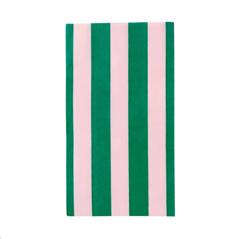 Pink & Green Cabana Striped Paper Napkins | 10.75 Inch | Package 8 (Copy)