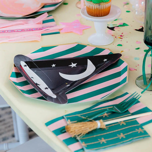 Pink & Green Cabana Striped Paper Napkins | 10.75 Inch | Package 8 (Copy)
