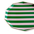 Pink & Green Cabana Striped Paper Plates | 10.75 Inch | Package 8