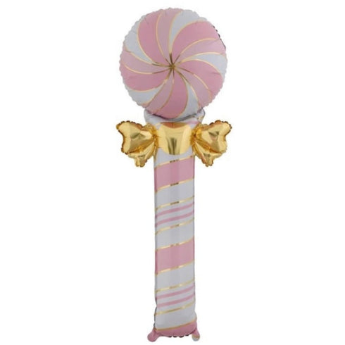 Holiday Candy Lollipop Foil Balloons | 51 Inch | Pink, Green, Red and Blue | Air Fill Only