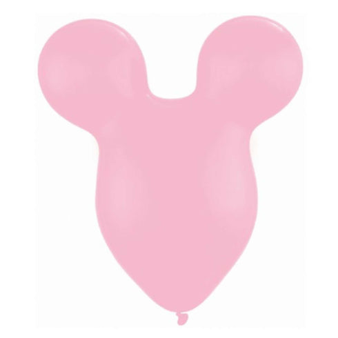 Pink Mouse Head Shape Latex Balloon | 9 Inch
