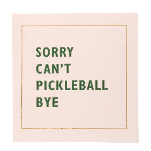 Pickleball Paper Cocktail Napkins | Package 18 | Set 3 Designs