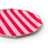 Pink And Haute Pink Cabana Striped Paper Plates | Gold Trim | 10.75 Inch | Package 8