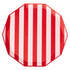 Pink And Red Cabana Striped Paper Plates | Gold Trim | 10.75 Inch | Package 8