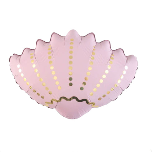 Pastel Matte White Seashell Mylar Balloons | Mermaid Beach Party | 18 Inch