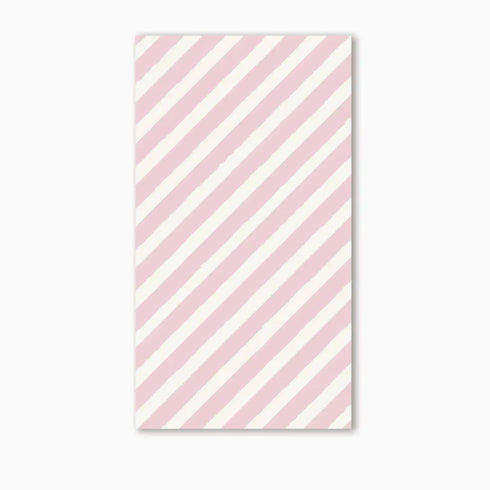 Pink Candy Cane Striped Paper Napkins | Guest Towel Size | Package 24