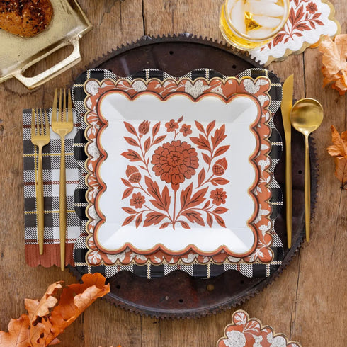 Plaid Paper Party Napkins | Package 18 | Autumn Celebrating, Holiday & Thanksgiving