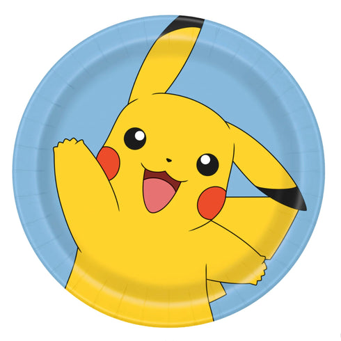 Pokemon Pikachu Paper Plates | Licensed | 9 Inch | Package 8