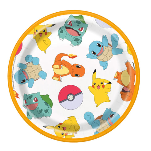 Pokemon Small Dessert Paper Plates | Licensed | Package 8