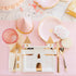 Princess Castle Paper Plates | Package 8 | White Gold & Pink