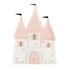 Princess Party Castle Shaped Paper Plates | Package 8 | White Gold & Blush Pink