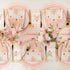 Princess Party Castle Shaped Paper Plates | Package 8 | White Gold & Blush Pink