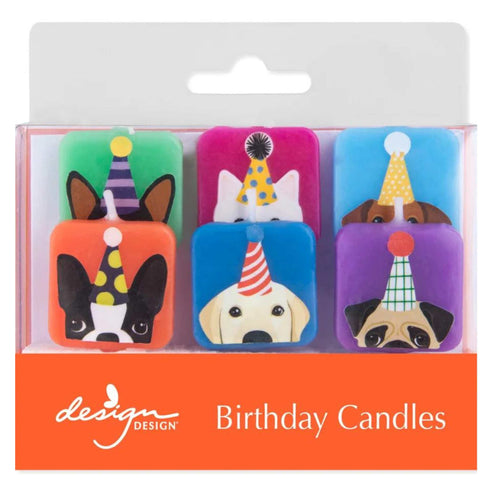Cute Puppy Dog Birthday Candles | Set of 6