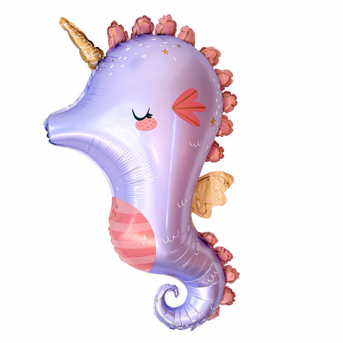 Pretty Purple Magical Seahorse Balloons | 36 Inch
