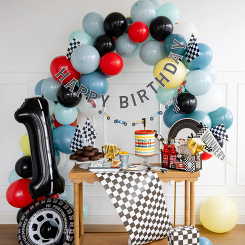 Happy Birthday Race Car Party Paper Banners | Set 2