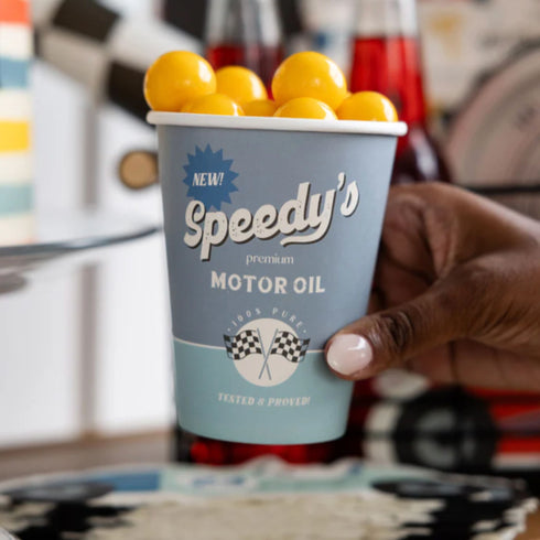 Speedy Race Car Party Paper Cups | Set 8