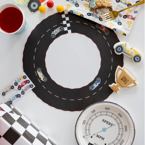 Race Car Party Race Track Paper Placemats | Set 12