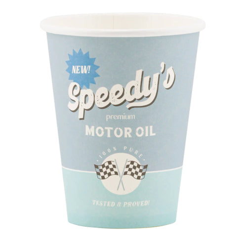 Speedy Race Car Party Paper Cups | Set 8