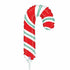 Mini Red & Green Candy Cane Foil Balloon | 15 INCH