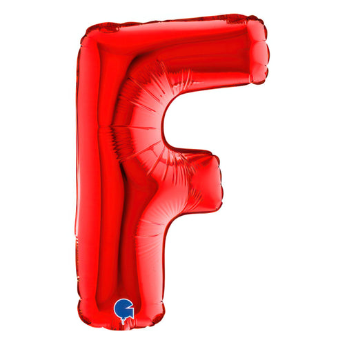 Red Letter F Foil Balloons | 14 INCH