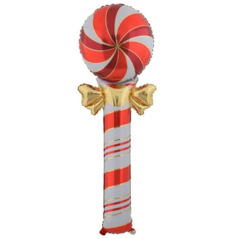 Holiday Candy Lollipop Foil Balloons | 51 Inch | Pink, Green, Red and Blue | Air Fill Only