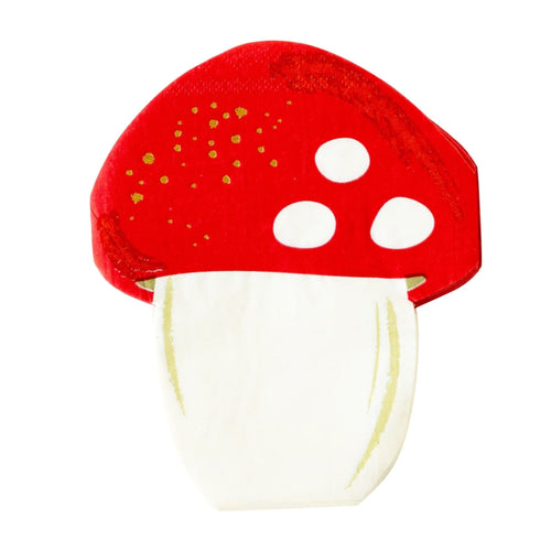 Red Mushroom Paper Napkins | Package 18