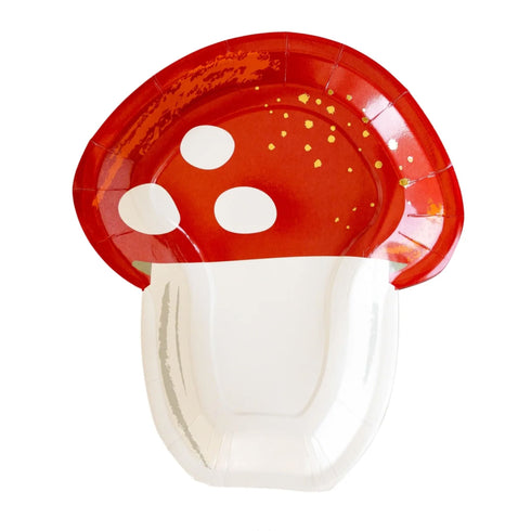 Mushroom Paper Party Plates | Package 8
