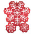 Nordic Red Snowflake Christmas Foil Balloons | 31 Inch