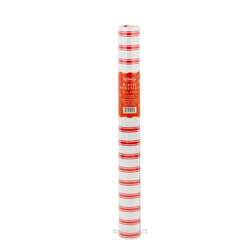 Red and White Striped Paper Party Table Runners | 16 x 120 inch