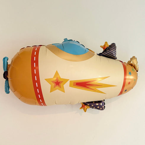 Retro Comic Airplane Foil Balloons | 30 Inch