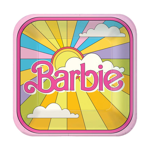 Retro Vintage Barbie Paper Party Dessert Plates | Licensed | Package 8