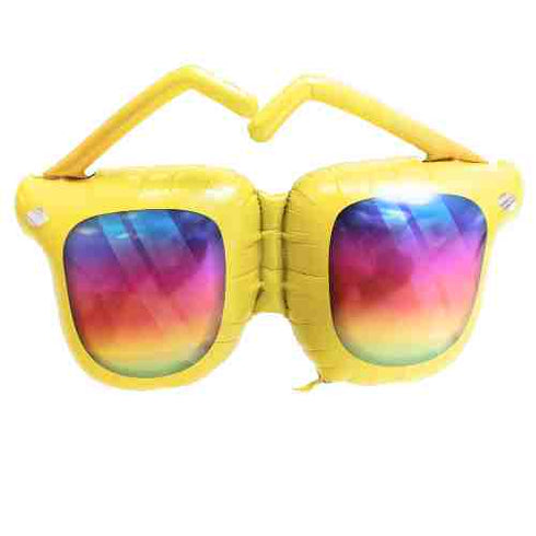 Retro Yellow Rainbow Sunglasses Balloons | 37 Inch
