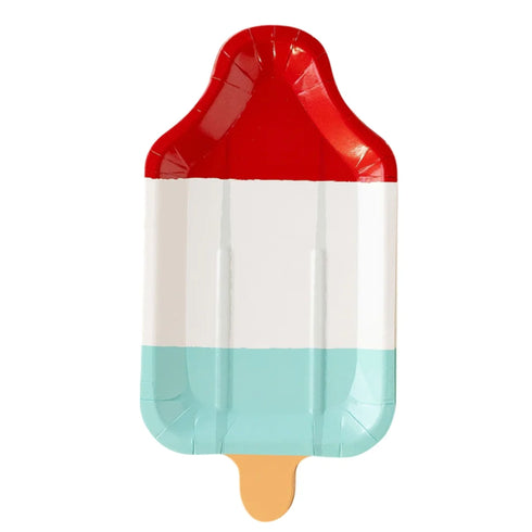 Rocket Pop Shaped Paper Party Plates | Package 8