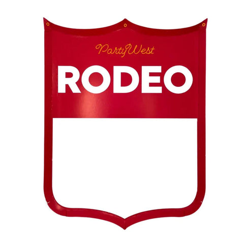 Rodeo Back Number Paper Plates | Large Dinner Size | Package 8