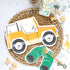 Safari Jeep Shaped Paper Party Plates | Package 8