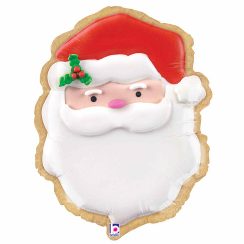 Santa Christmas Cookie Foil Balloons | 20 INCH