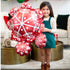 Nordic Red Snowflake Christmas Foil Balloons | 31 Inch