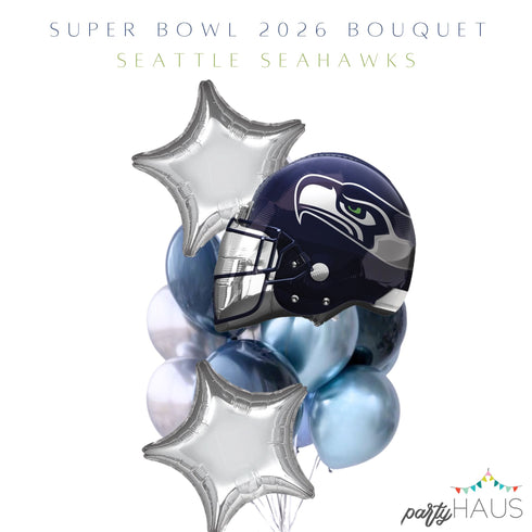 Large Seattle Seahawks Football Balloon Bouquets | Super Bowl 2026 Party