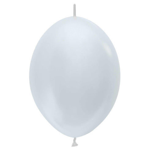 Pearl White | 12 INCH | Sempertex (Betallatex) LINK-O-LOON® Latex Balloons | Package 10