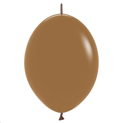 Deluxe Mocha Brown | Sempertex LINK-O-LOON® Latex Balloons | 12 INCH | Package 10