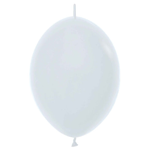 Fashion White | Sempertex LINK-O-LOON® Latex Balloons | 6 INCH | Package 10