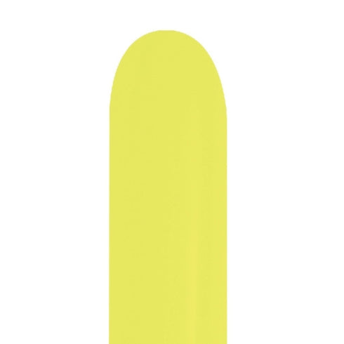 Neon Yellow | 260 | Sempertex Modeling Latex Balloons | Package 10